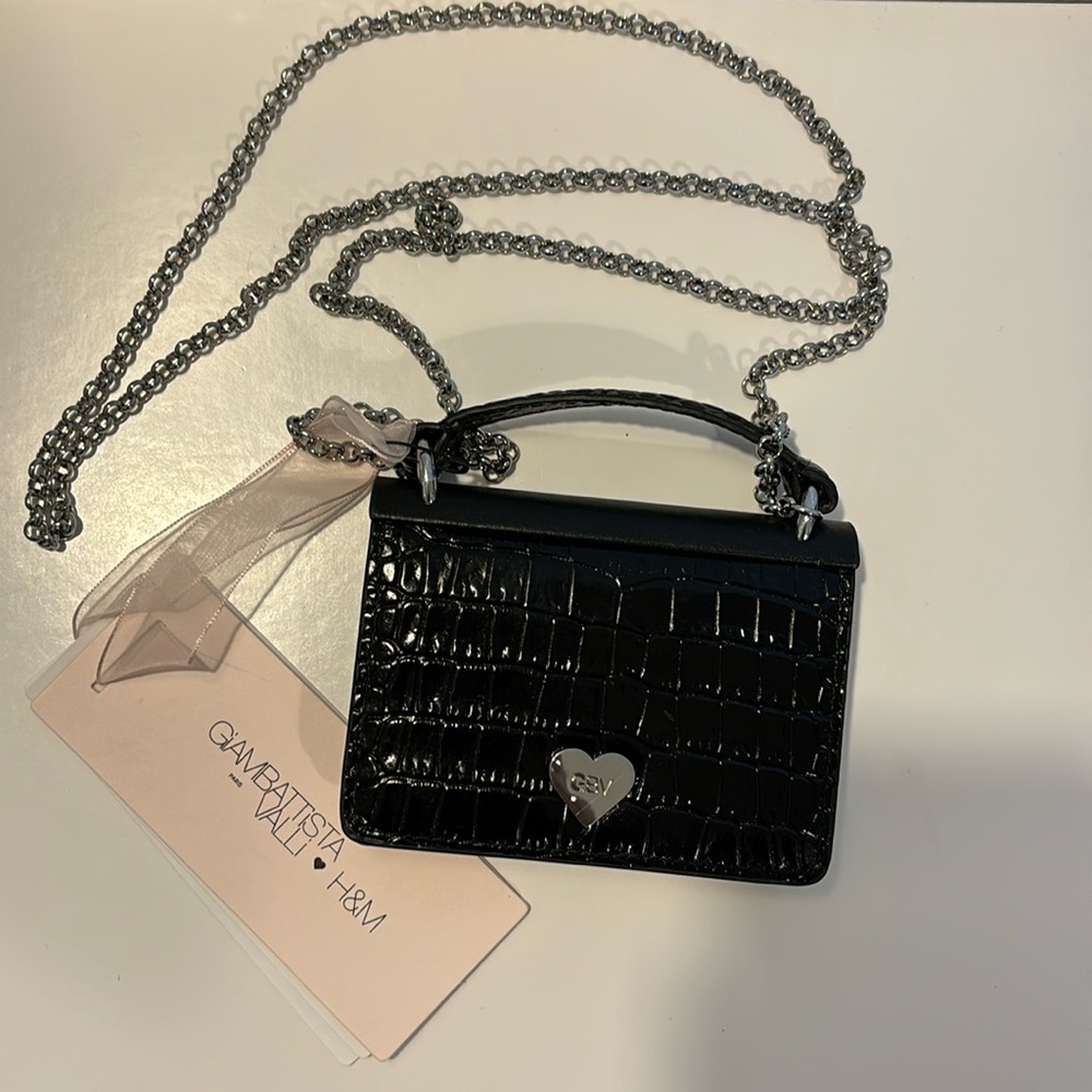 giambattista valli croc embossed card case crossbody